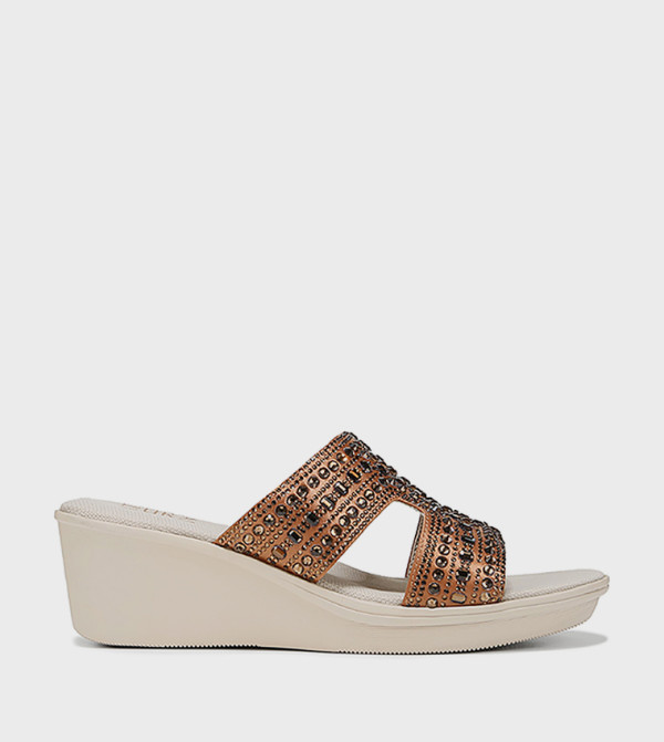 ROMIA Embellished Wedge Sandals