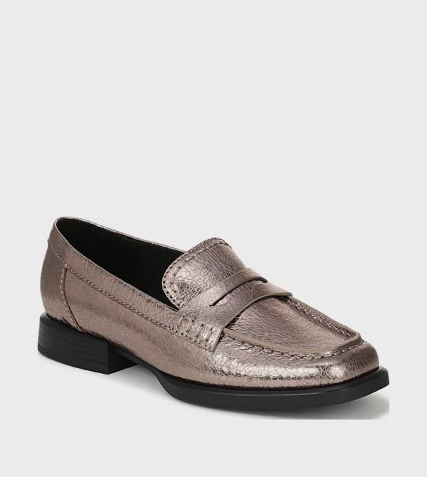 HAVENAW Textured Penny Loafers