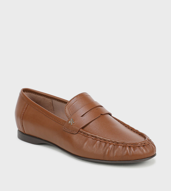 NABLOOMSS Textured Almond Toe Loafers
