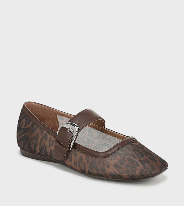 COSMIC5 Animal Print Buckle Mary Jane Shoes