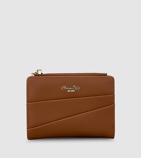 Textured Faux Leather Bi-Fold Wallet