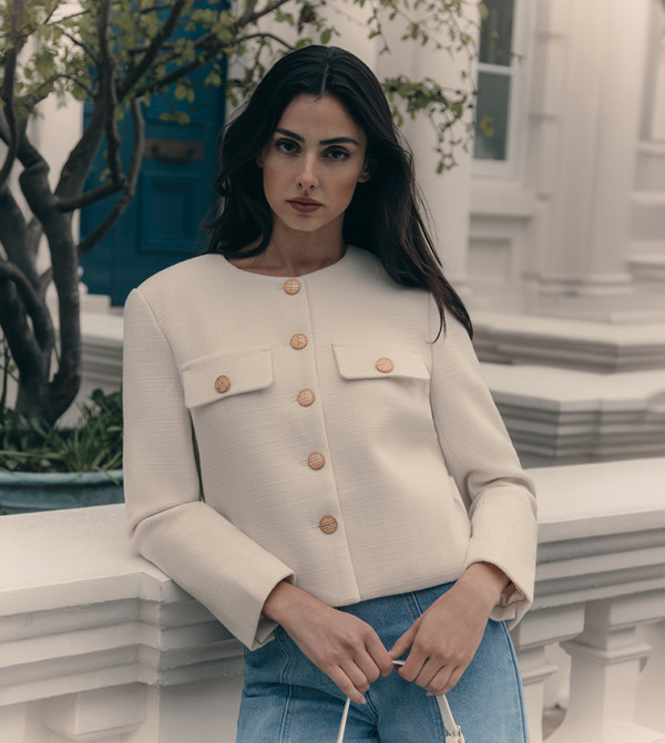 Textured Long Sleeves Jacket