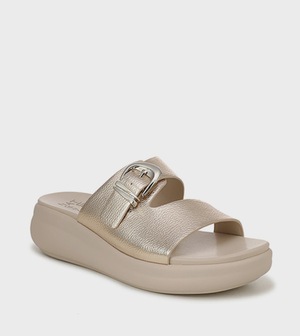 CALISTA Buckle Wedge Sandals