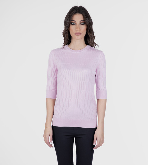 Knitted 3/4 Sleeves Top