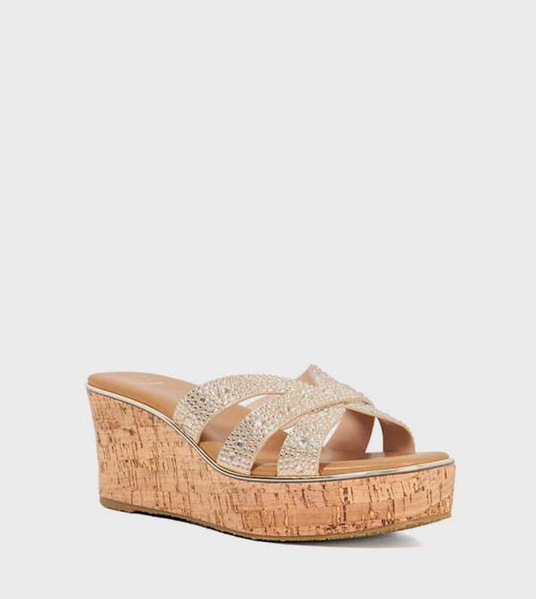 KAIYA Embellished Wedge Sandals