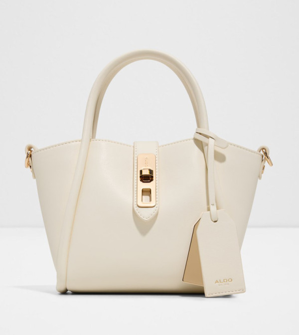 KKRISTINA Solid Twist Lock Satchel Bag