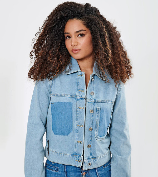 Button Detail Denim Jacket