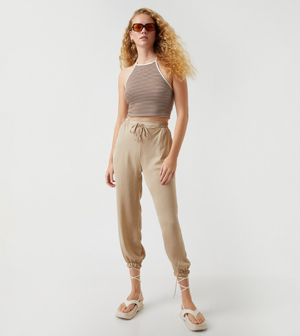 Drawstring Waist Jogger Pants