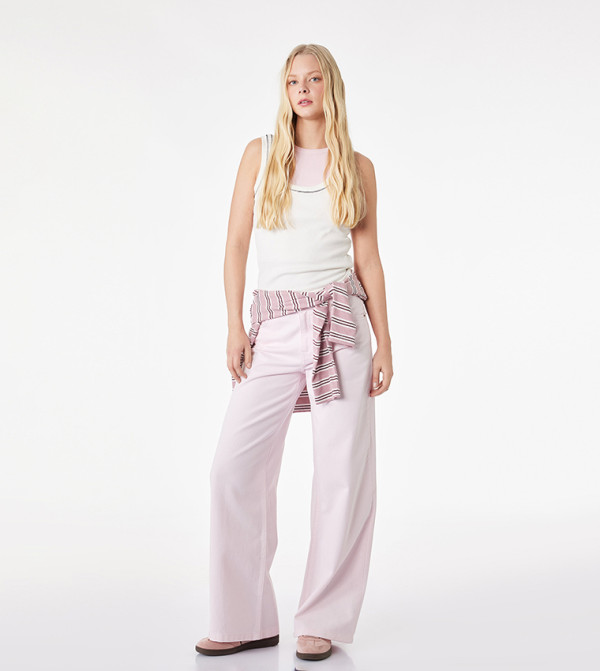 High Waist Wide Leg Trousers