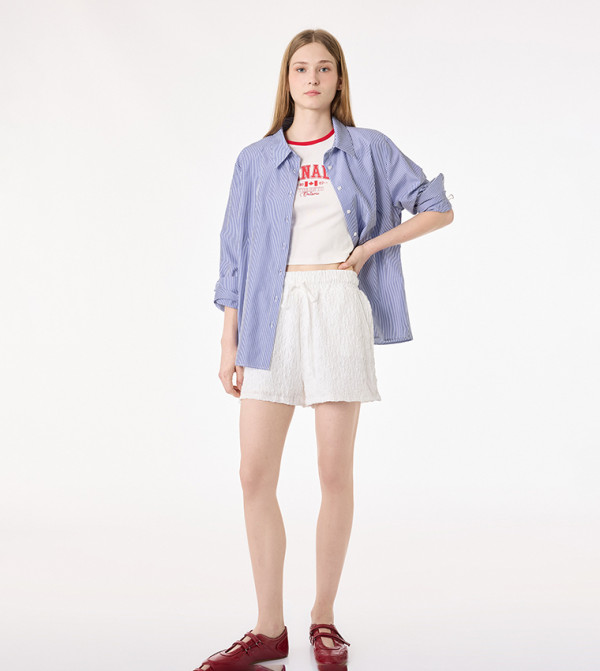 Drawstring Waist Casual Shorts