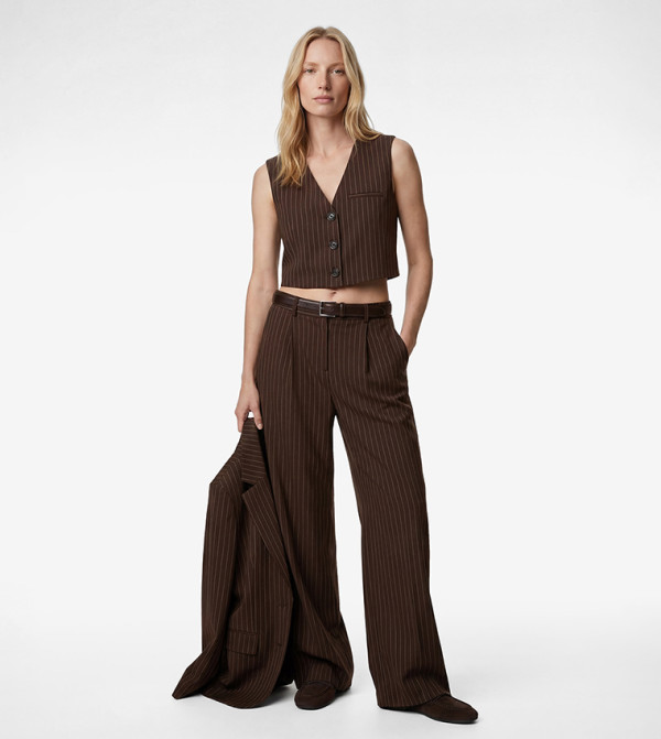 Belted High Waist Trousers