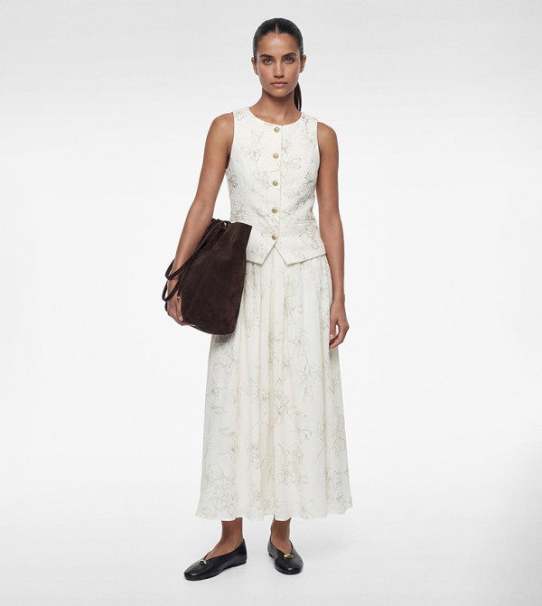Floral Embroidered Sleeveless Top