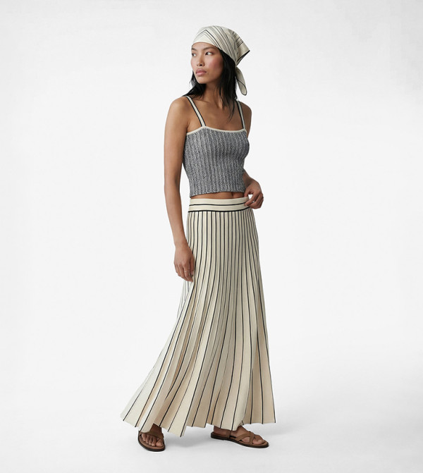 Striped Maxi Knit Skirt