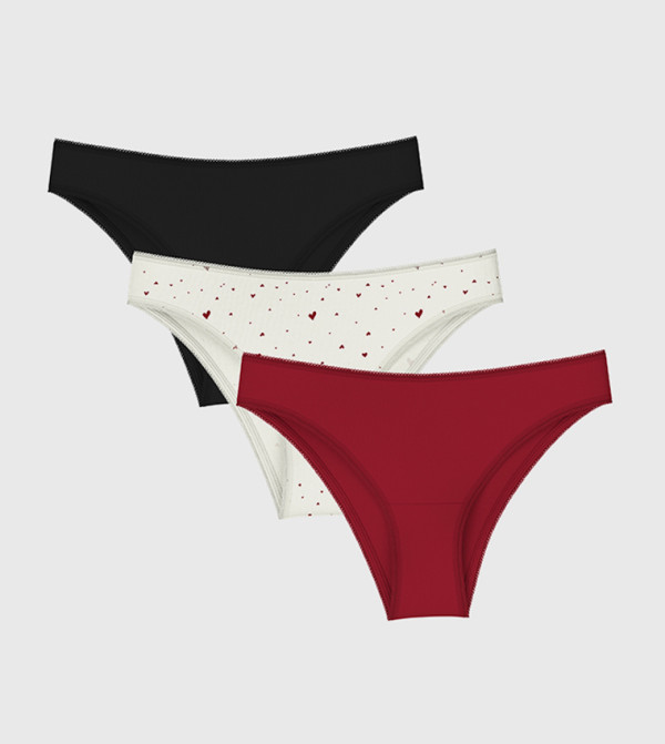 Pack of 3 Printed Brazilian Briefs