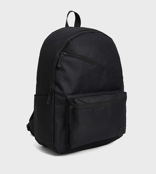 Solid Zip Backpack with Laptop Compartment