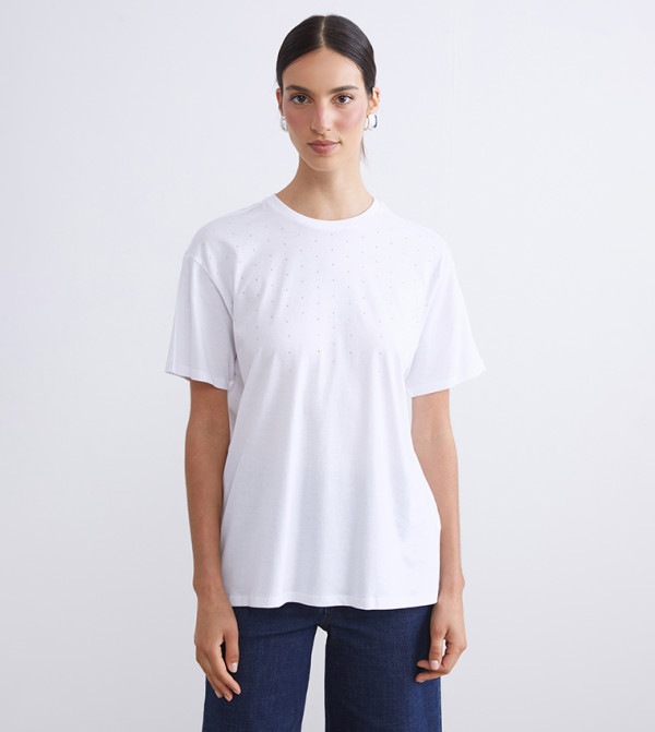 Embellished Crew Neck T-Shirt