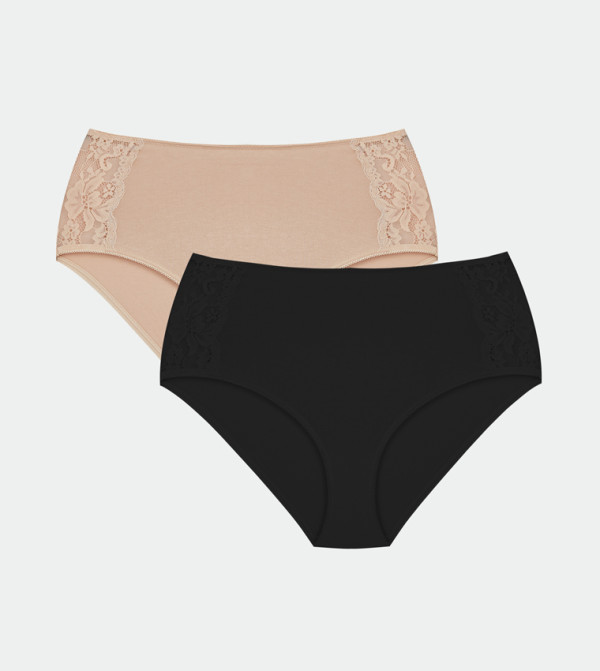 Pack of 2 Lace Detail Hipster Briefs