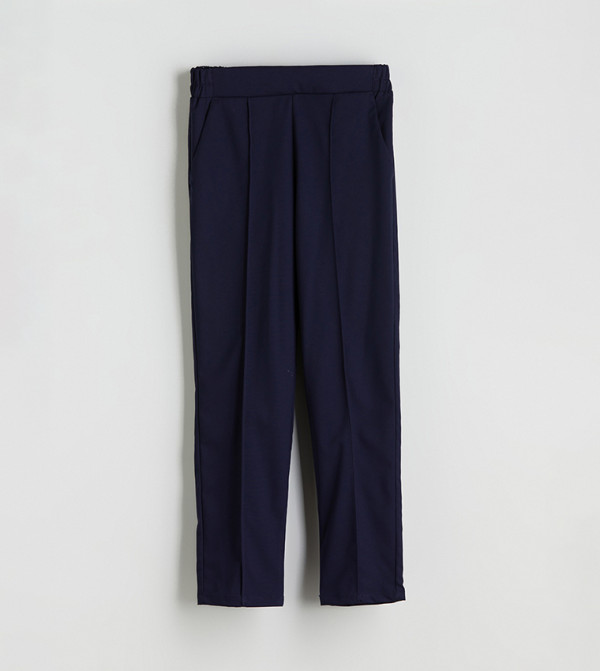 Elastic Waist Cigarette Fit Trousers