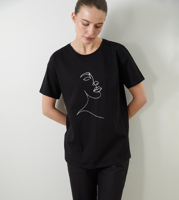 Printed Short Sleeves Casual T-Shirt