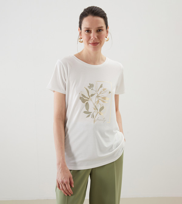 Printed Short Sleeves Casual T-Shirt