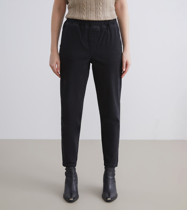 Washed High Waist Slim Fit Jeans