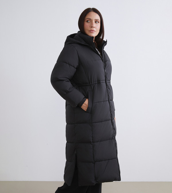 Hooded Long Sleeves Puffer Coat
