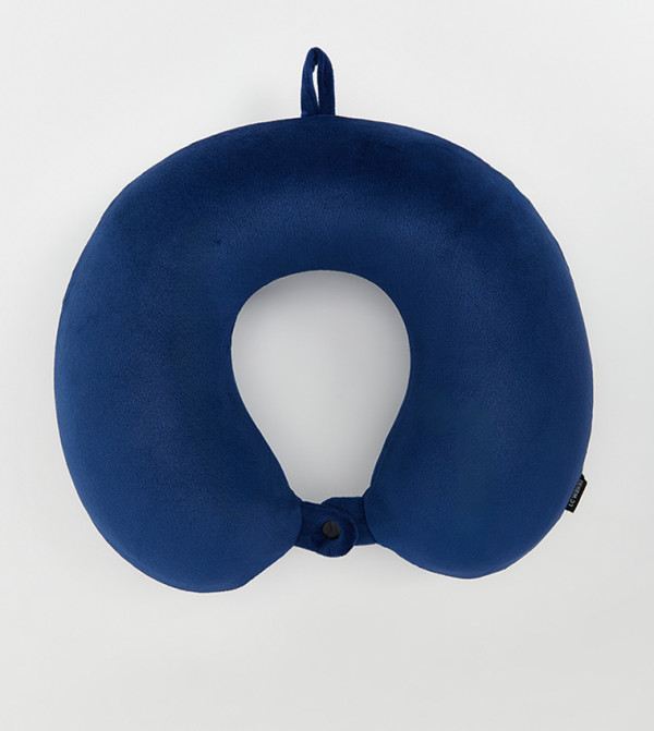 Solid Snap Button Closure Neck Pillow