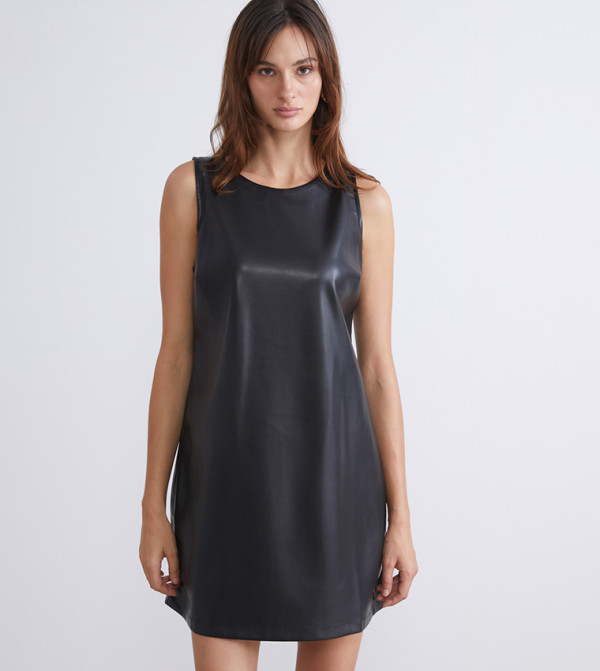 Solid Sleeveless Mini Dress