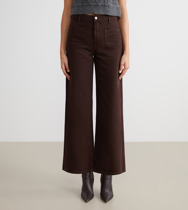 Washed High Waist Wide Leg Jeans