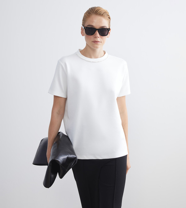 Embellished Crew Neck T-Shirt