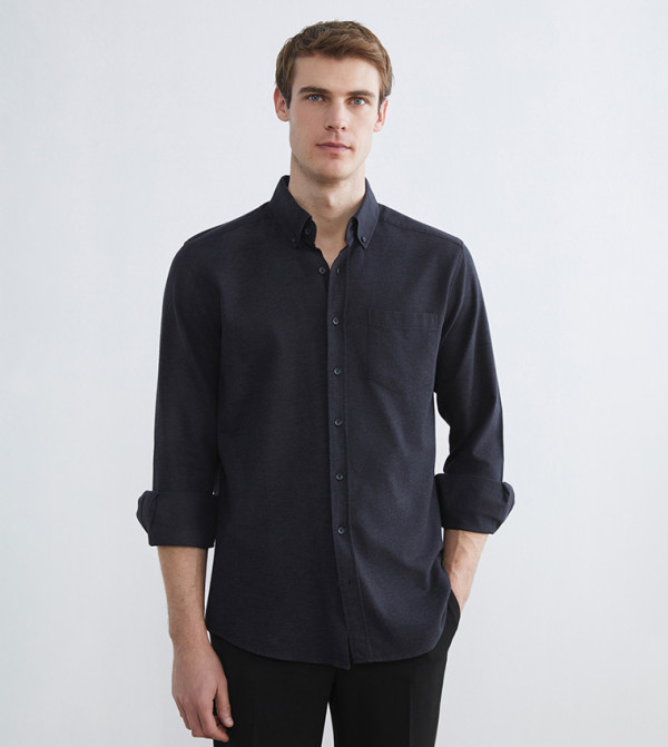 Solid Long Sleeves Casual Shirt