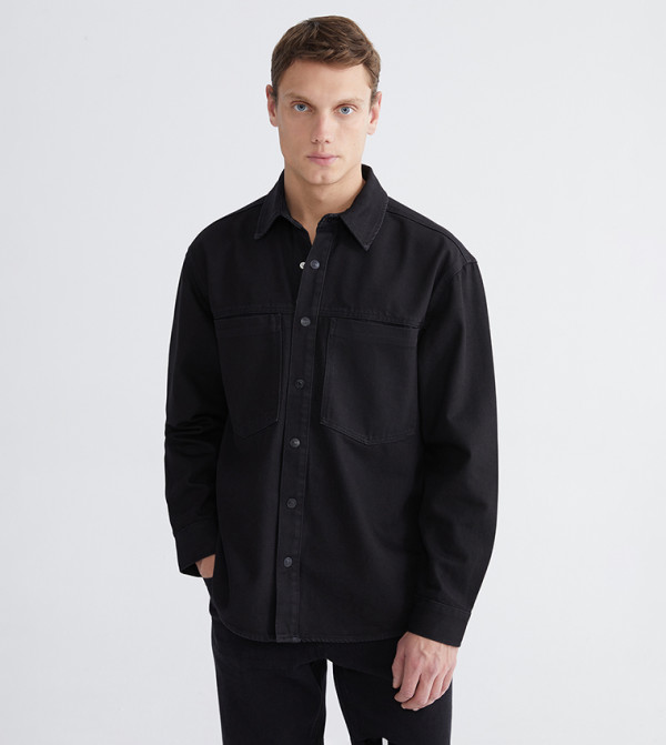 Washed Long Sleeves Denim Shirt