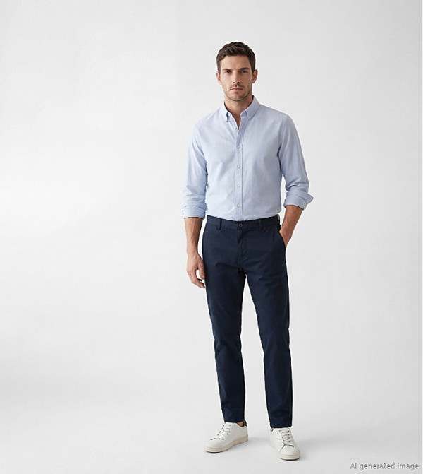 Solid Slim Fit Chinos