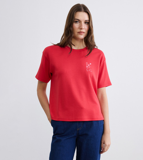 Printed Crew Neck T-Shirt