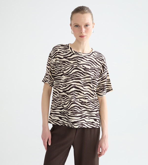 Leopard Print Short Sleeves T-Shirt