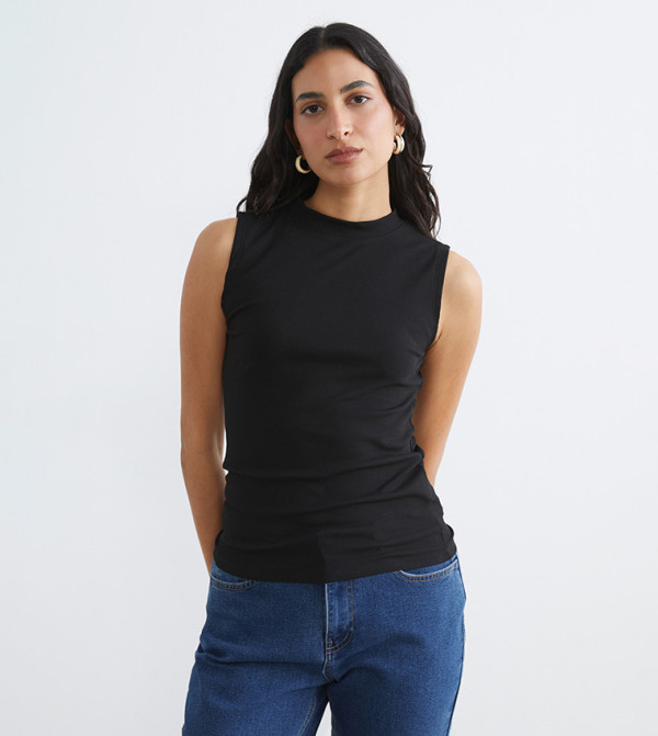Ribbed Sleeveless Top