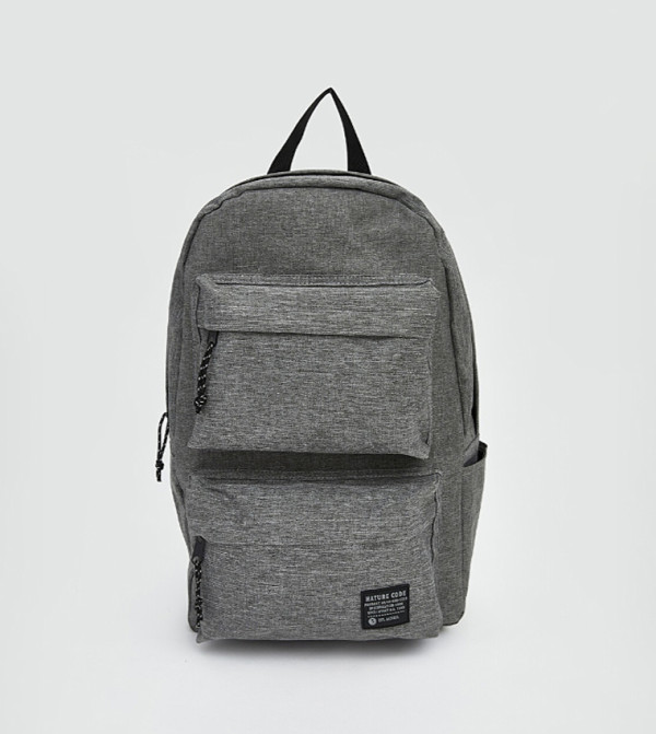 Textured Zip Laptop Backpack