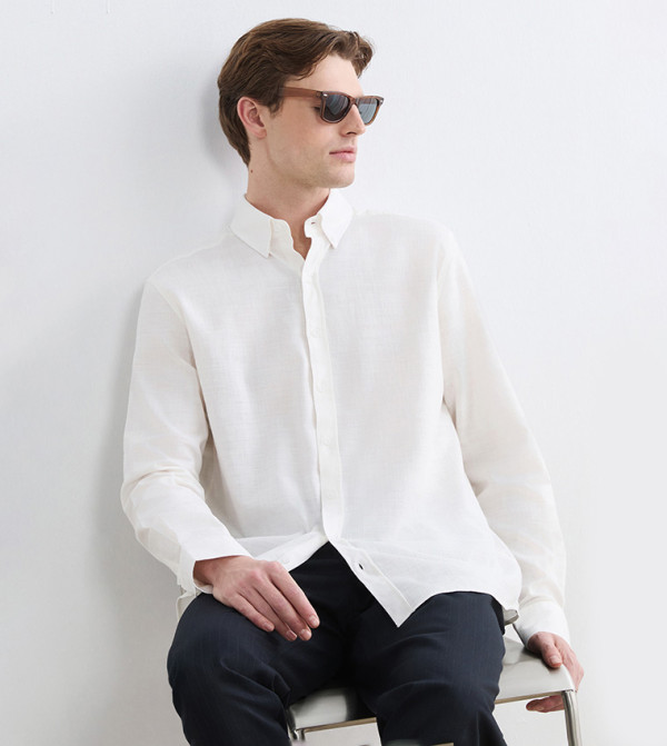 Long Sleeves Casual Dobby Shirt