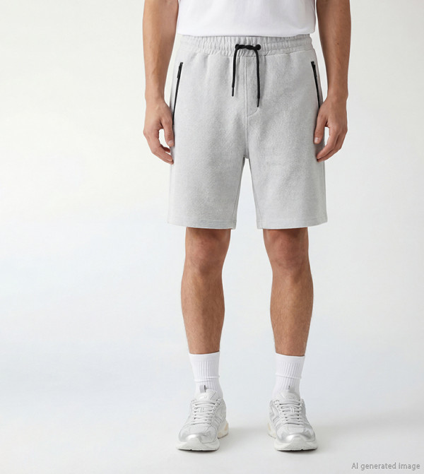 Drawstring Waist Casual Shorts