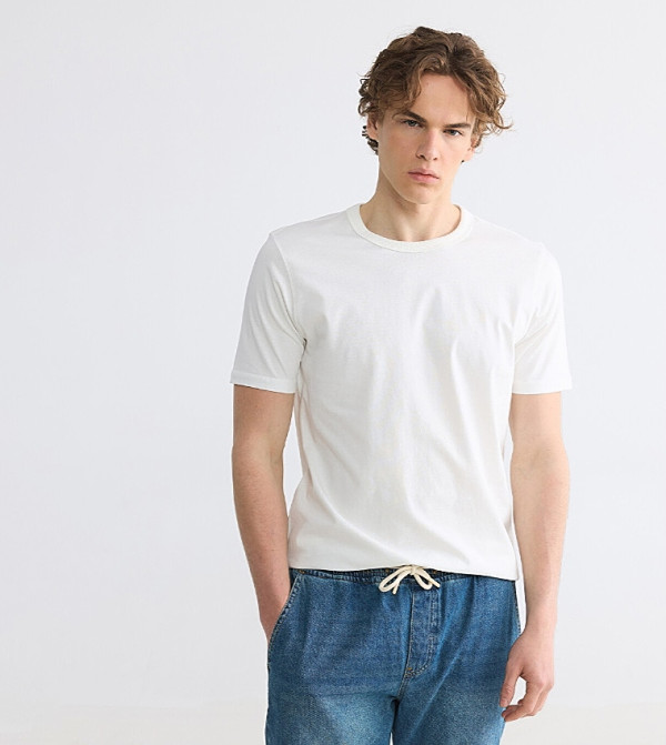Solid Crew Neck T-Shirt