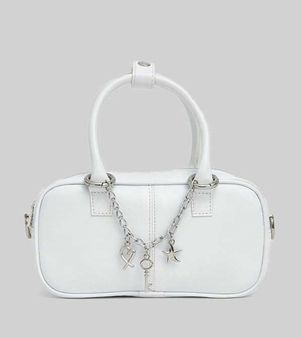 Charm Detail Handheld Bag