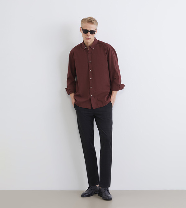 Solid Slim Fit Trousers