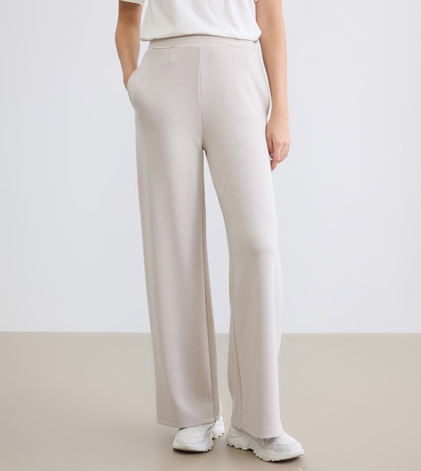 Elastic Waist Wide Leg Sweatpants