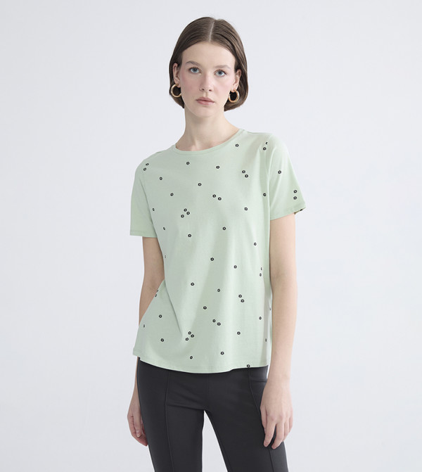Printed Crew Neck T-Shirt