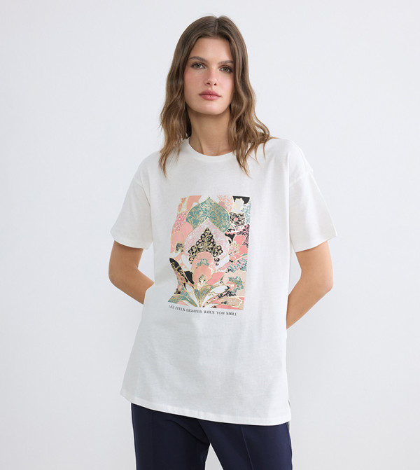 Printed Crew Neck T-Shirt