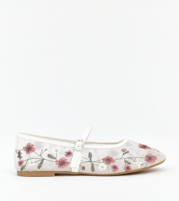 Floral Print Mary Jane Shoes