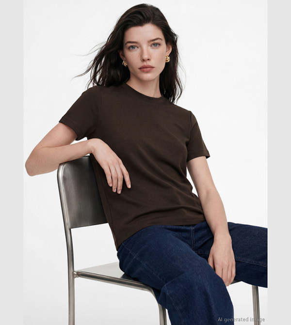 Solid Crew Neck T-Shirt