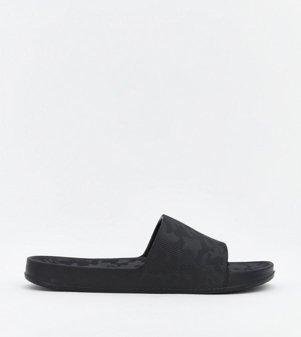 Patterned Open Toe Slides
