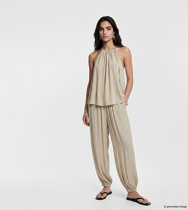 Elastic Waist Jogger Trousers