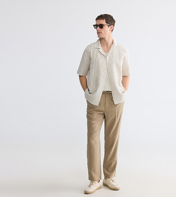 Solid Regular Fit Trousers